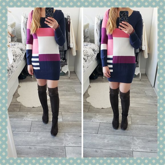 H&M Dresses & Skirts - 3/$30 - H&M Colourblock Sweater Dress